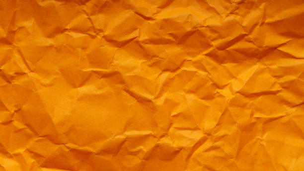 istock Orange Crumpled Paper Texture, Abstract Backdrop from Crumpled Orange Paper 1860888705
