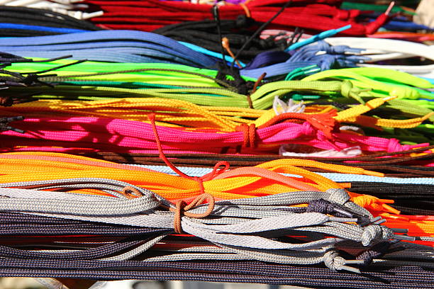 istock Shoelaces in many colors 186090272