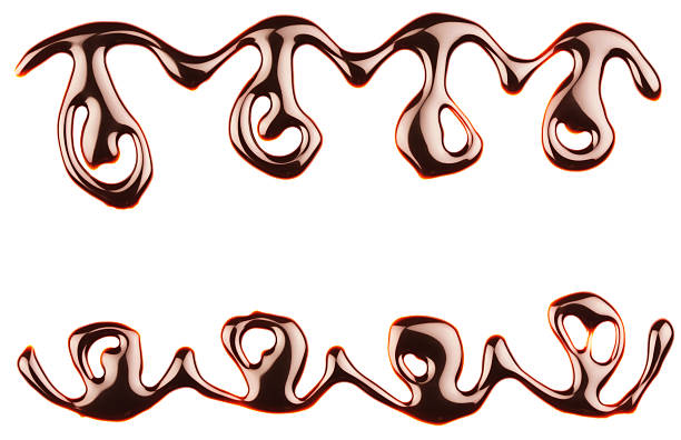 istock Chocolate syrup drip, spiral is isolated 186092164