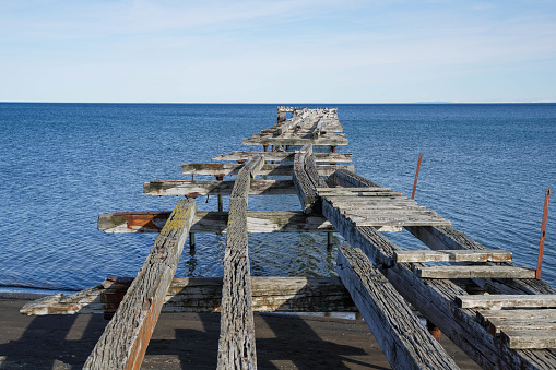 Famous Pier At Punta Arenas In Magallanes Chile.