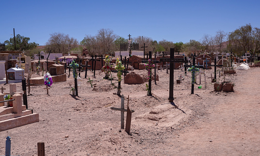 Cemetery in the village of San Pedro de Atacama, Chile