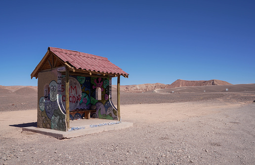 Bus station in the Atacama Desert in San Pedro