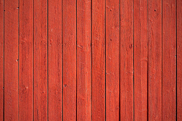 paneles de madera antiguo rojo - sweden nobody building exterior architectural feature fotografías e imágenes de stock