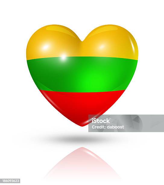 Foto de Amor Lituânia O Ícone Da Bandeira e mais fotos de stock de Amor - Amor, Bandeira, Bandeira Lituânia