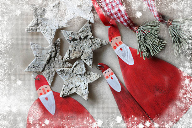 Christmas card Santa Claus stock photo
