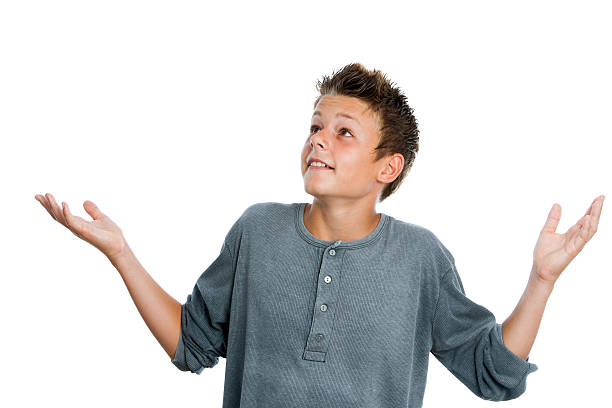 istock Surprised teen with arms open. 186093975