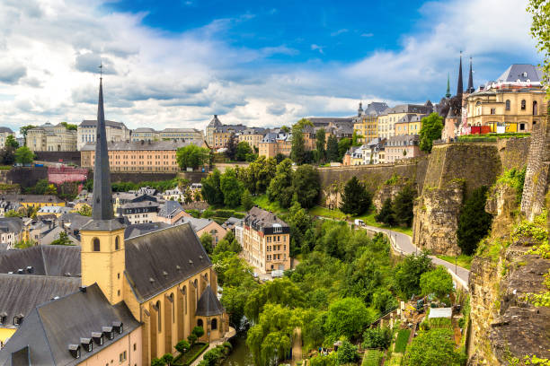 istock Panoramic cityscape of Luxembourg 1860942244
