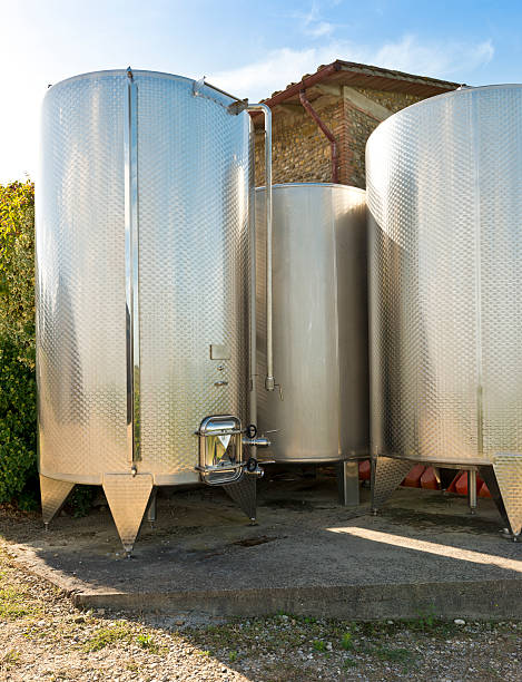 istock Steel vats for wine-making 186094615