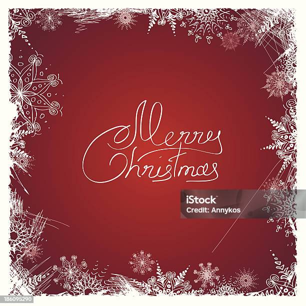 Kartka Świąteczna Z Płatków Śniegu Ramki - Stockowe grafiki wektorowe i więcej obrazów Bajka - Bajka, Bez ludzi, Biały