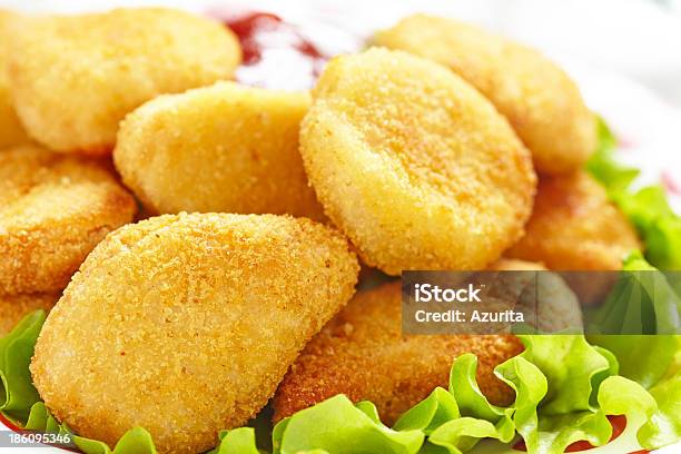 Chicken Nuggets Stock Photo - Download Image Now - Appetizer, Baked, Barbecue - Meal