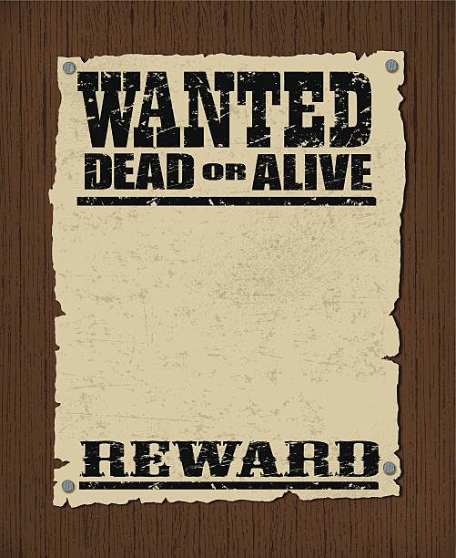 illustrazioni stock, clip art, cartoni animati e icone di tendenza di wanted poster-vive o morte, sfondo premio - wanted poster desire wild west sign