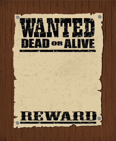 Wanted Poster. Background illustration of a Wanted Poster - Dead or Alive, Reward. Check out my 
