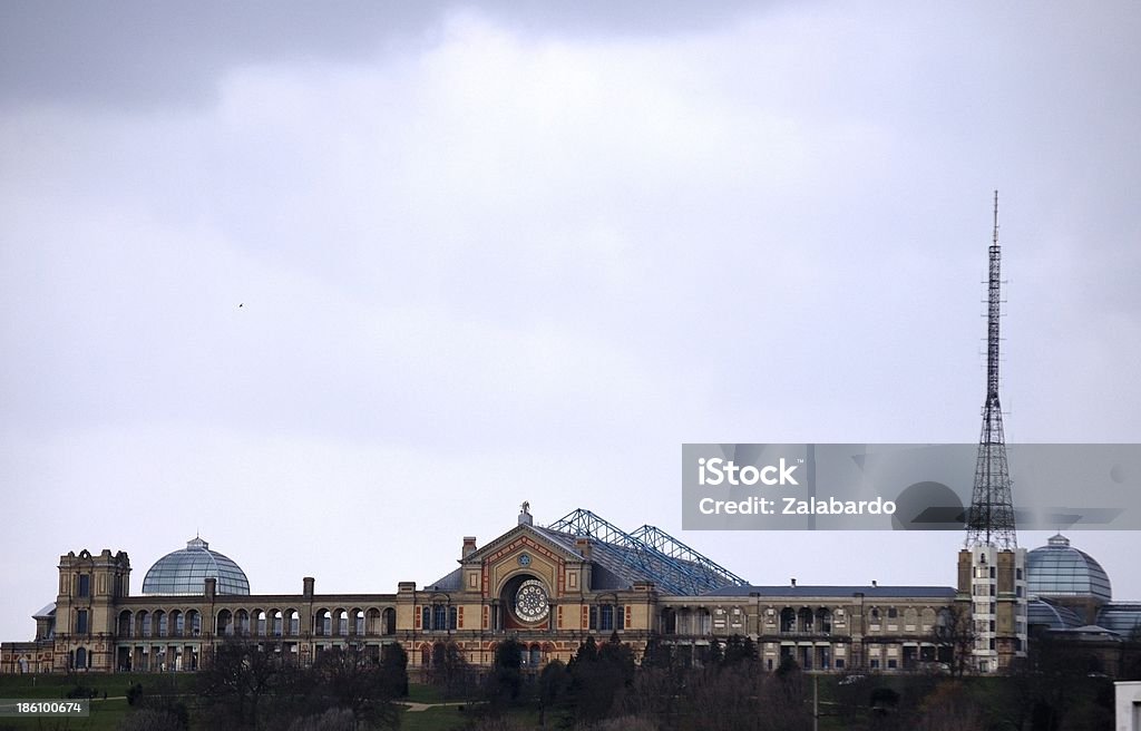 Alexandra Palace with a view of the sky Alexandra Palace, North London, England, in an overcast day Alexandra Palace Stock Photo