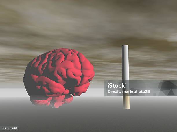 Sigaretta E Cervello - Fotografie stock e altre immagini di Abuso - Abuso, Adulto, Assuefazione