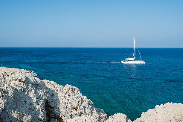 Yacht on the Mediterranean Sea