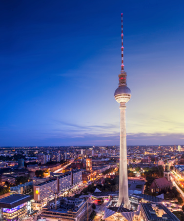 Berlin, Germany view of TV tower.