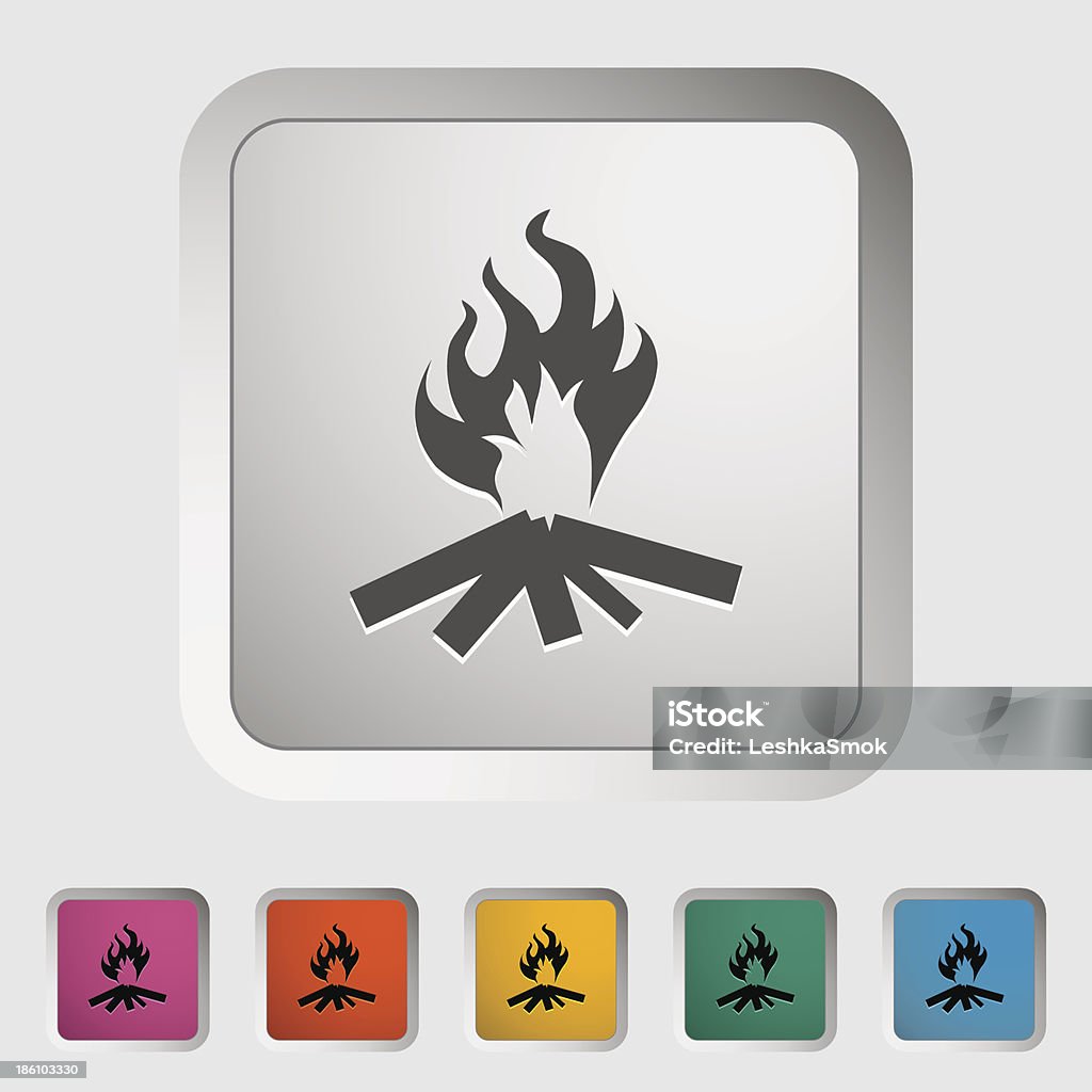 Bonfire Bonfire. Single icon. Vector illustration. Black Color stock vector