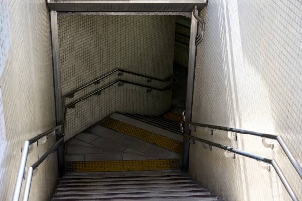 istock [Nagoya] Stairs going down to the subway 1861033334