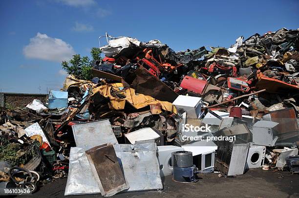 Junkyard Stock Photo - Download Image Now - Bumper, Car, Color Image