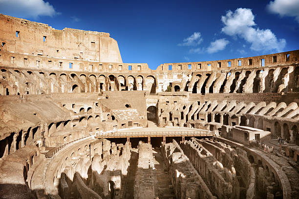 Colosseum The inside view of Colosseum in Rome inside the colosseum stock pictures, royalty-free photos & images