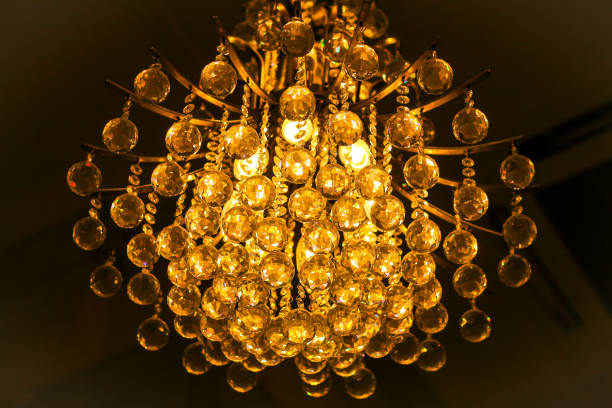 istock The hanging lamp in the background darkness looks beautiful. 1861038077