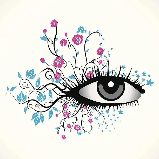 Vector illustration of artistic eye