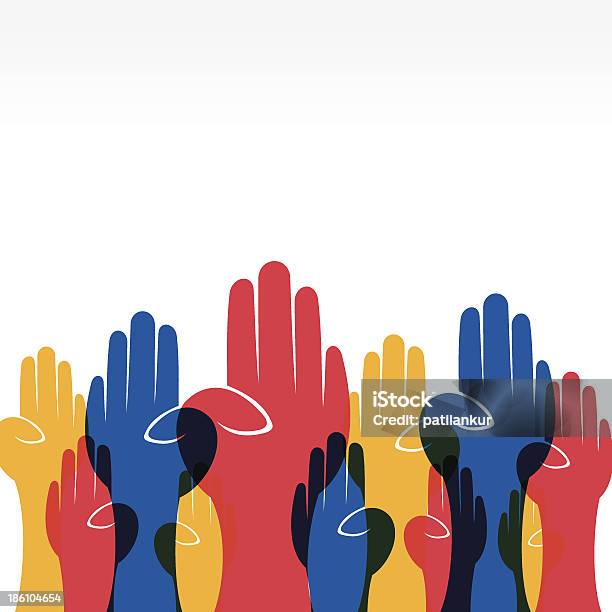 Рука Фоне — стоковая векторная графика и другие изображения на тему Работа с населением - Работа с населением, Абстрактный, Встреча