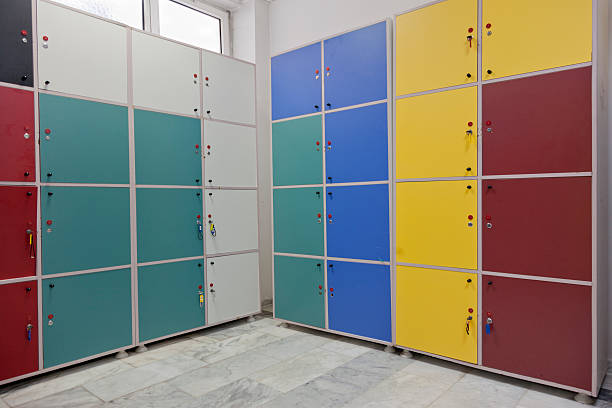 istock locker room with colorfull covers in Turkey 186104857