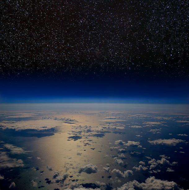 istock High altitude view of the Earth in space. 186105043