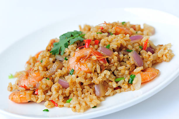 istock Plate of fried rice 186105728