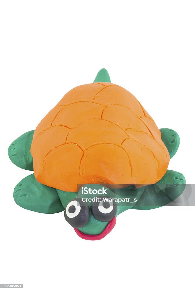 Amarelo tartaruga em "Ação - Foto de stock de Anfíbio royalty-free