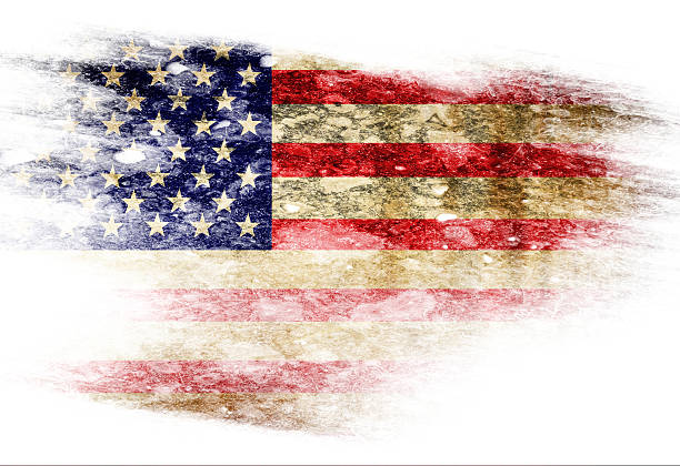 drapeau américain - grunge flag photos et images de collection