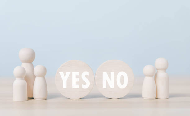 istock yes and no. concept decide to choose vote. 1861059991