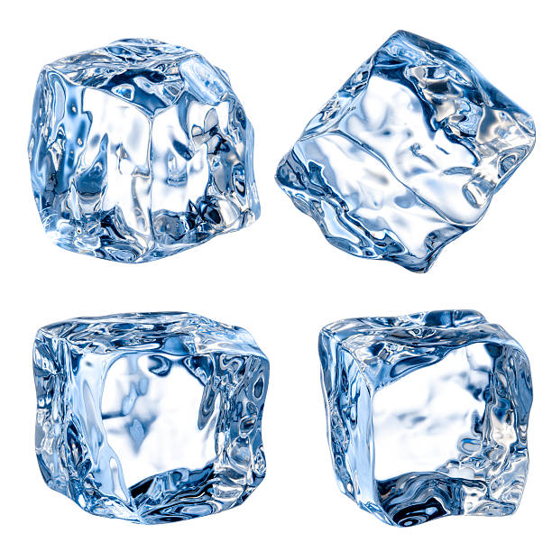 istock Cubes of ice on a white background. With clipping path 186106011
