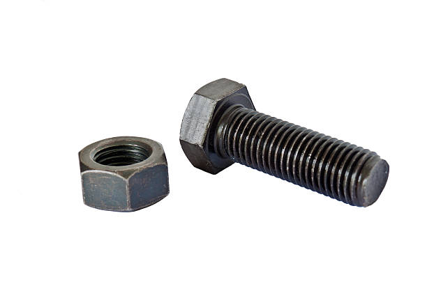 istock Black plated bolt and skew 186106042