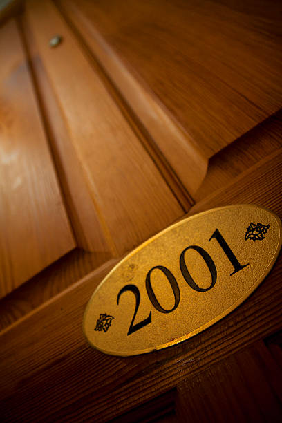 istock Hotel room door. 186106388