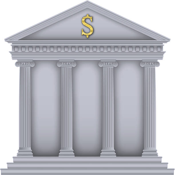 istock Roman/Greek Temple bank symbol 186107831