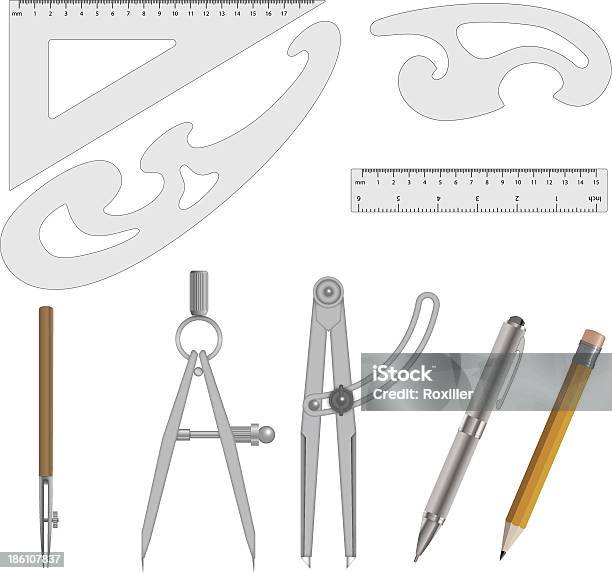 Set Vector Instrument De Mesure Vecteurs libres de droits et plus d'images vectorielles de Acier - Acier, Affaires, Architecte