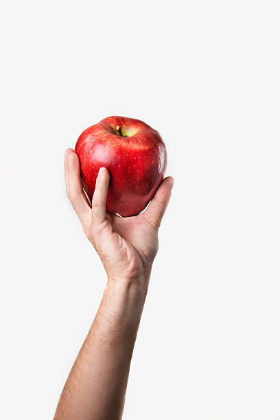 alabar la gran manzana red delicious - red delicious apple apple fruit vertical fotografías e imágenes de stock