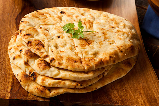 istock Homemade Indian Naan Flatbread 186108440