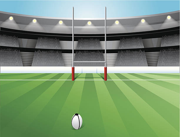 Rugby Field INCLUDES vector file *.eps and high definition *.jpeg rugby stock illustrations
