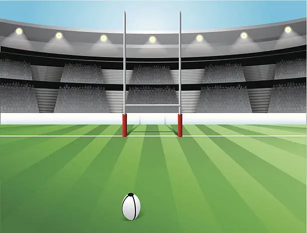 Vector illustration of Rugby Field