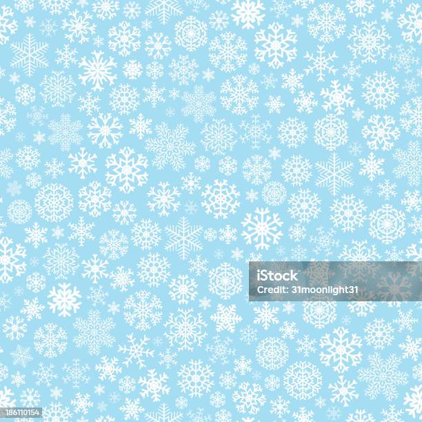 Christmas Seamless Pattern From Snowflakes Stock Illustration - Download Image Now - Abstract, Backgrounds, Beauty