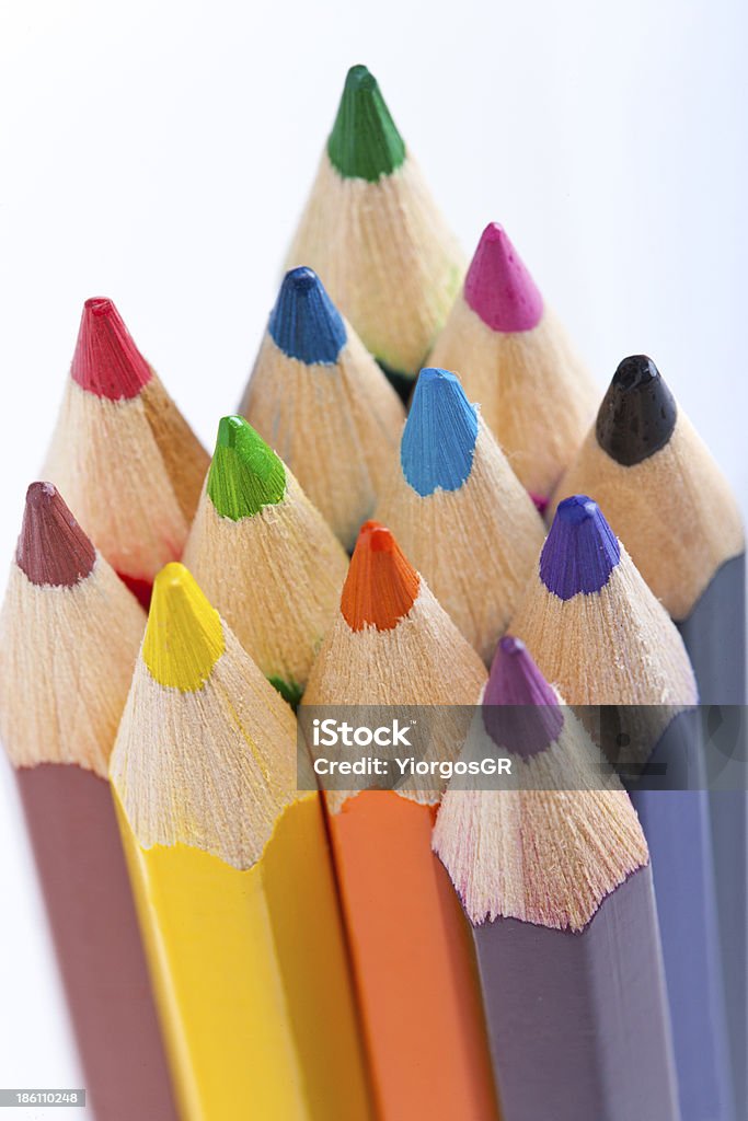 Lápices de Color - Foto de stock de Amarillo - Color libre de derechos