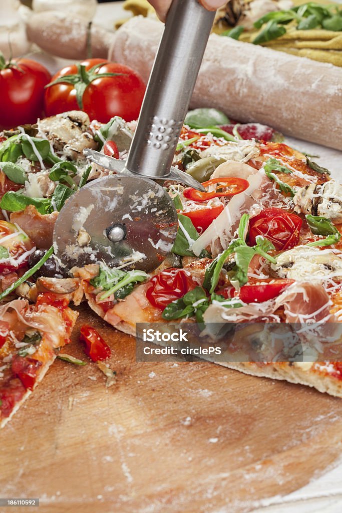 pizza Corte - Royalty-free Assado no Forno Foto de stock