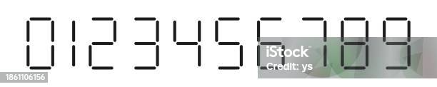 Digital Numbers Countdown Numbers Clock Numbers Stock Illustration ...