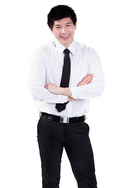 istock business man Attractive  smart smile isolated 186110632