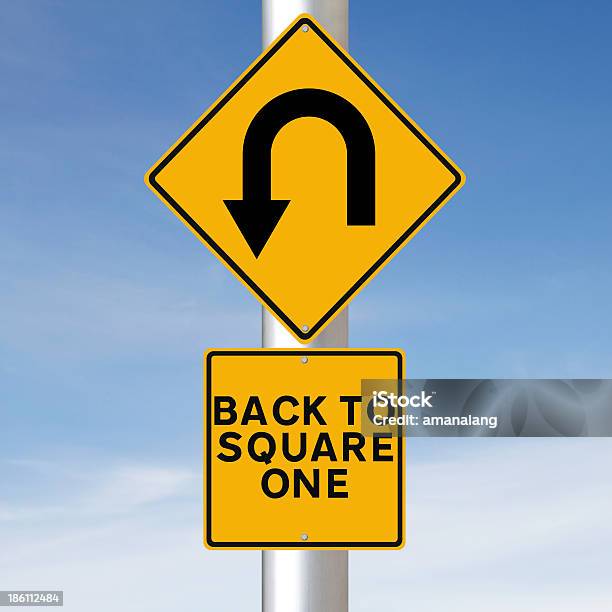 Back To Square One Stock Photo - Download Image Now - Blue, Concepts, Concepts & Topics