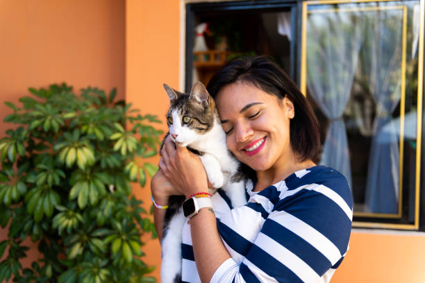 istock Cat and Woman 1861142394