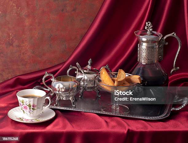Composition With Cup Of Coffee And Biscotti Stock Photo - Download Image Now - Baked, Biscotti, Bowl